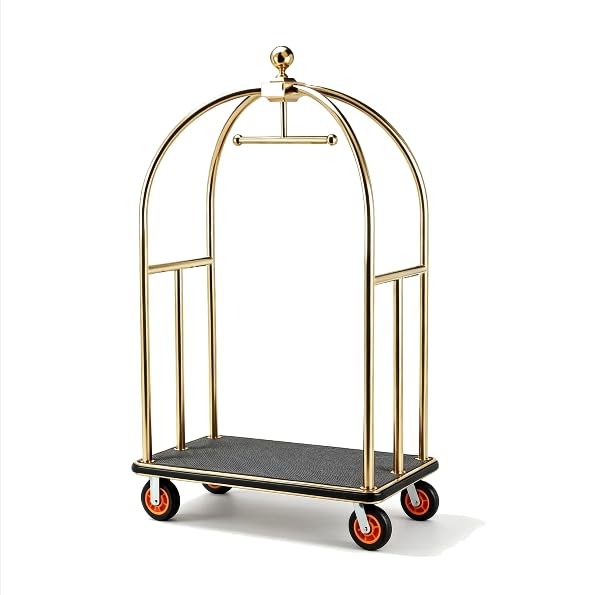 73" Luggage Cart with Garment Rail, 1300LB Capacity Q8309