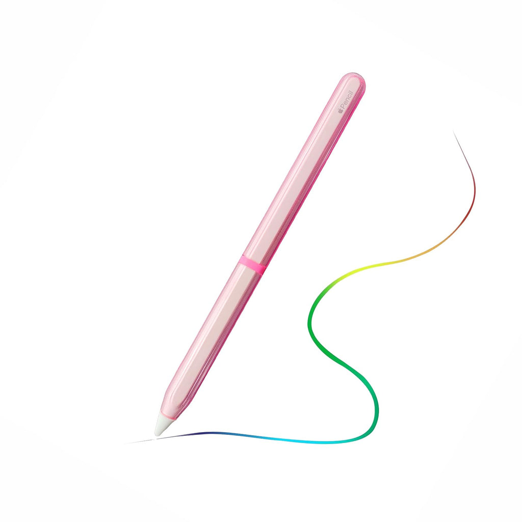 Pink Protective Pencil Case with 2 Silicone Tip Covers H599