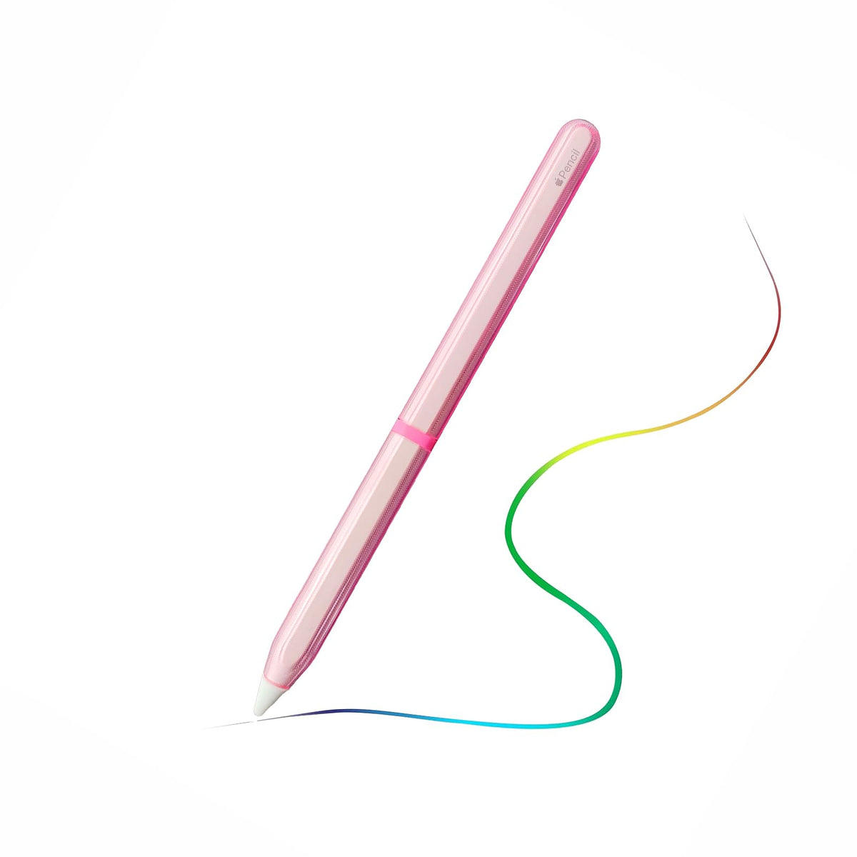 Pink Protective Pencil Case with 2 Silicone Tip Covers H599
