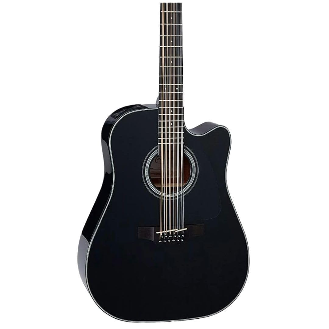 12-string Acoustic-electric Guitar Black D80708