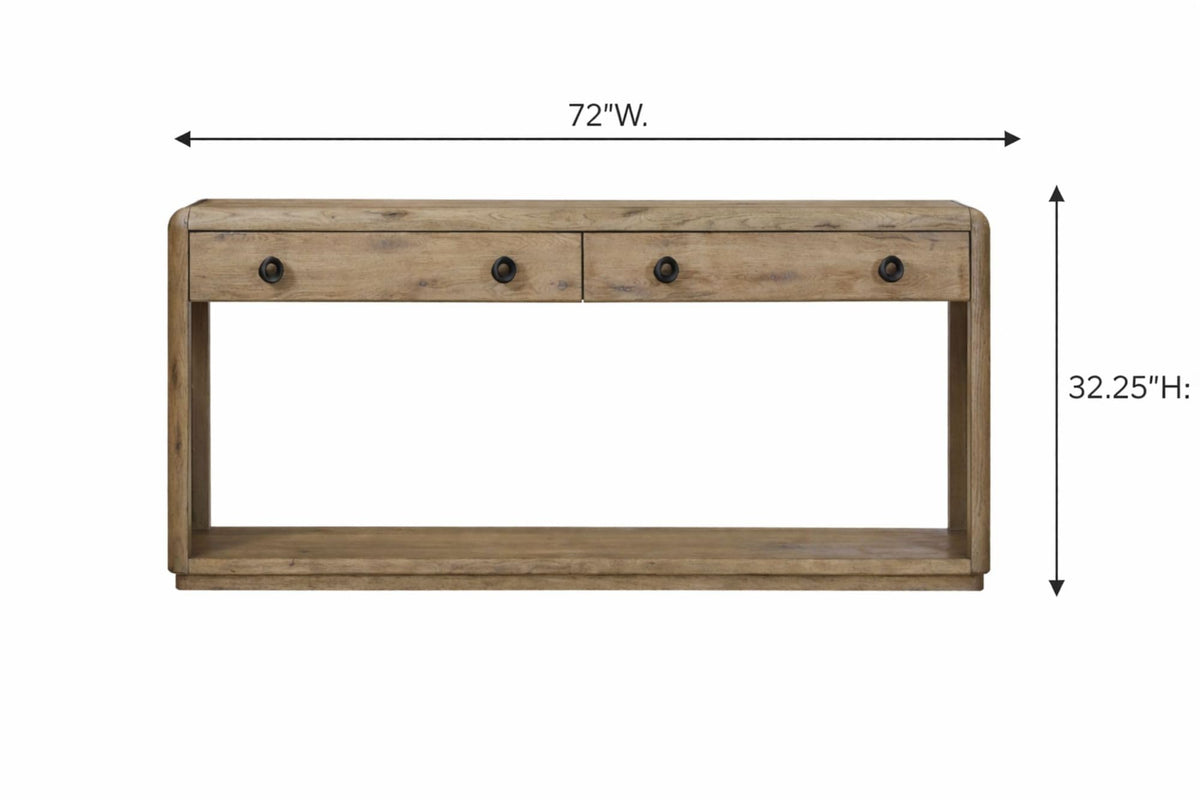 Oak Console Table with Drawers and Storage L62379
