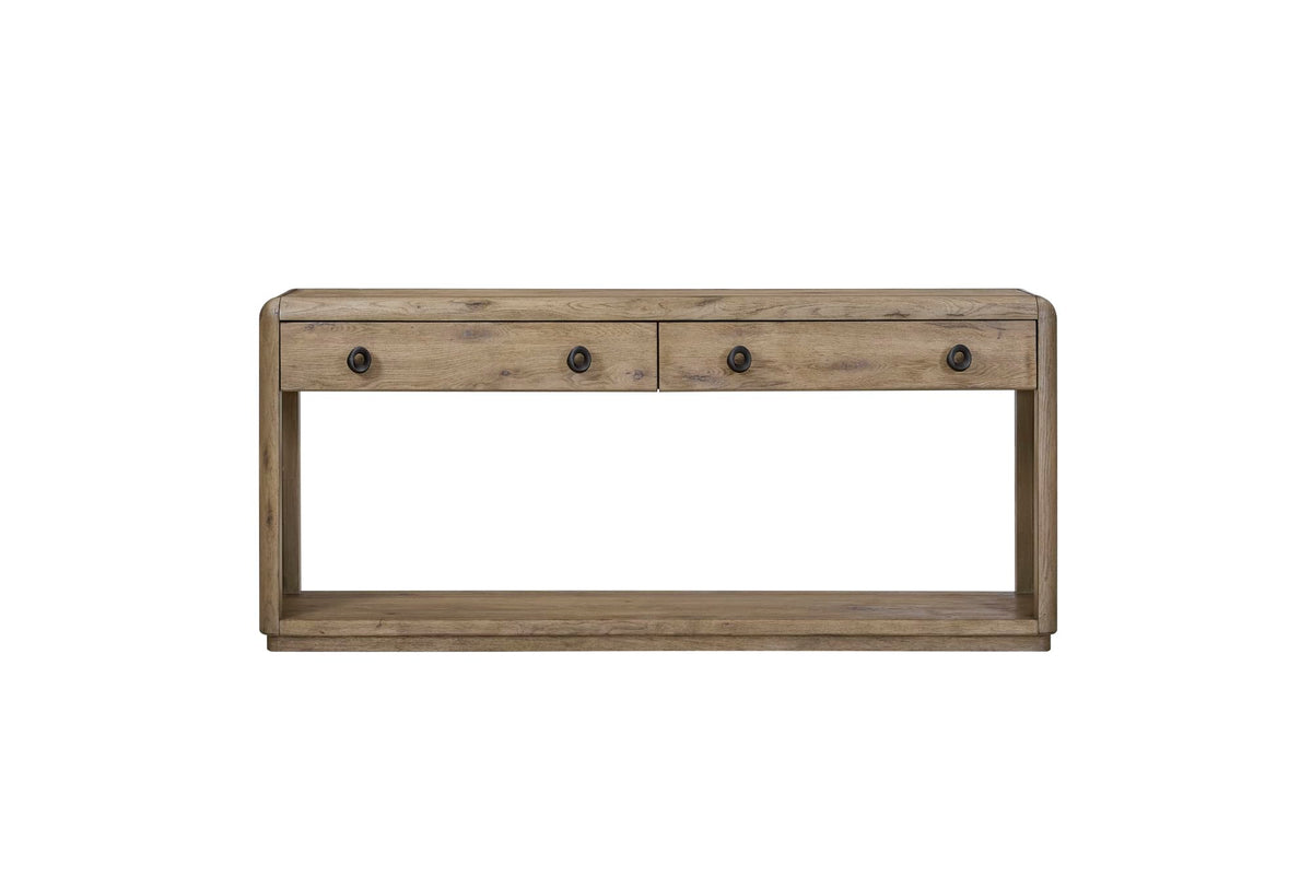 Oak Console Table with Drawers and Storage L62379