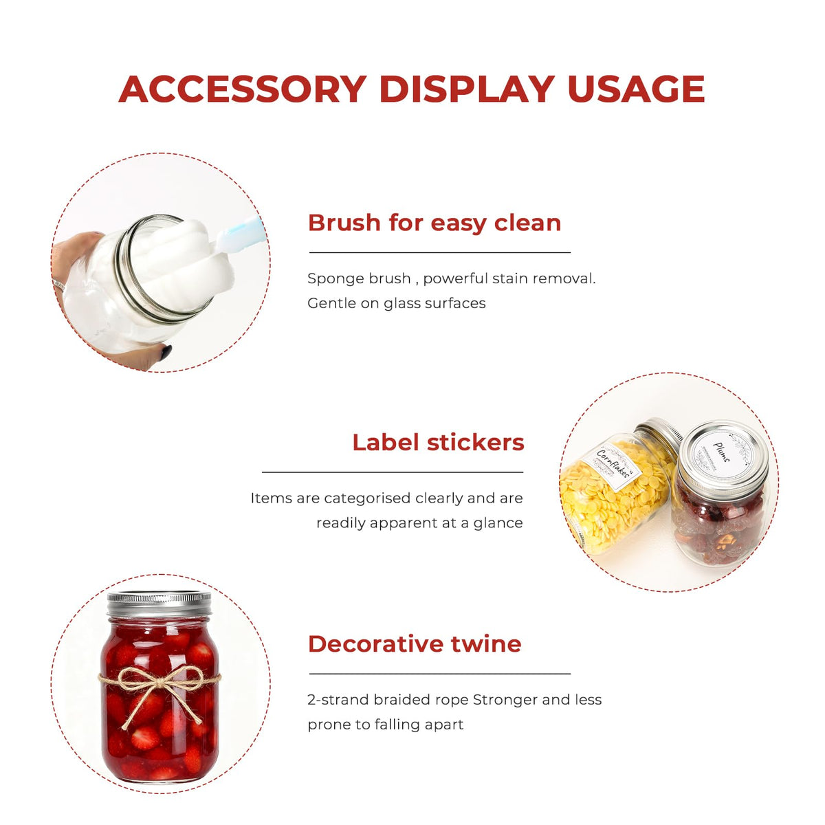 16 oz Glass Mason Jars 15 Pack O1723
