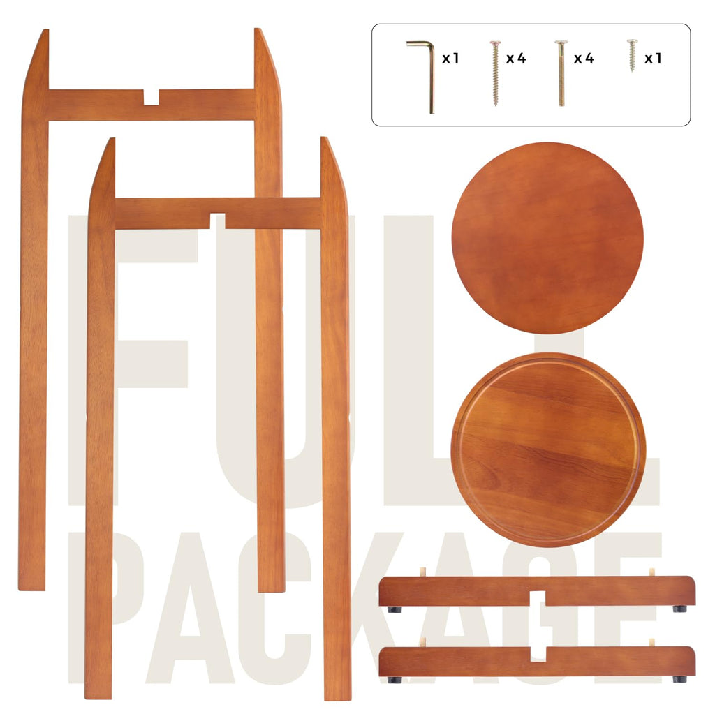 Solid Wood Water Dispenser Stand with 2 Shelves C522