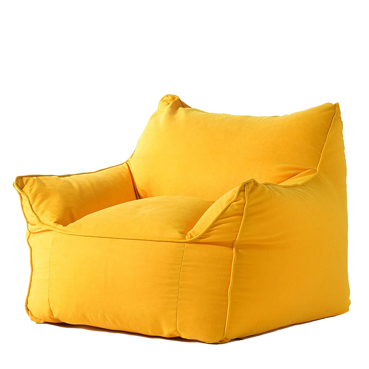 Bean Bag Chair Stuffed Animal Storage Yellow O600789