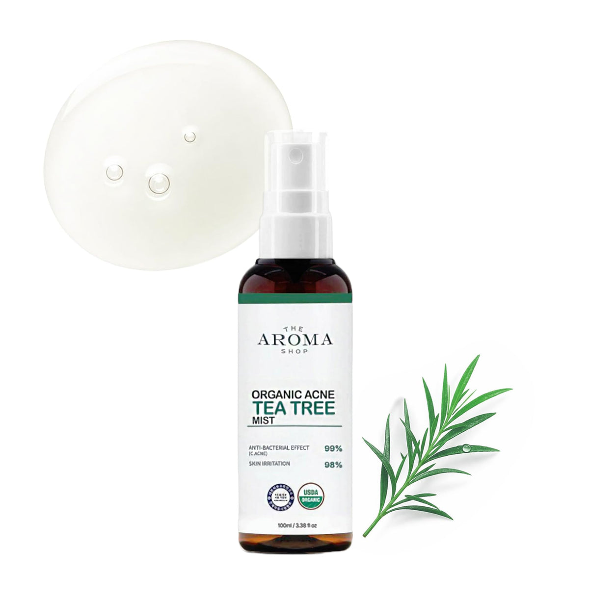 Organic Tea Tree Mist Face & Body Spray 3.38 fl oz O829230