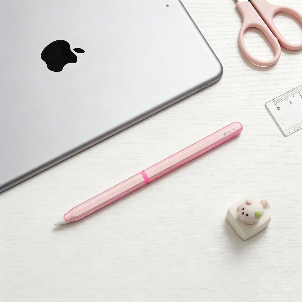 Pink Protective Pencil Case with 2 Silicone Tip Covers H599
