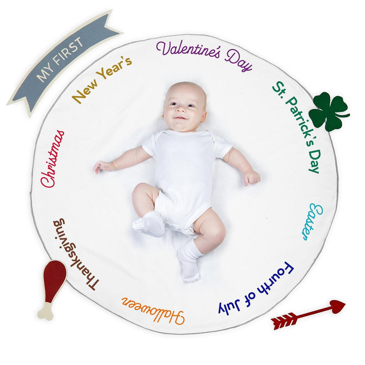 Holiday Milestone Mat/Curtain with Markers U3740