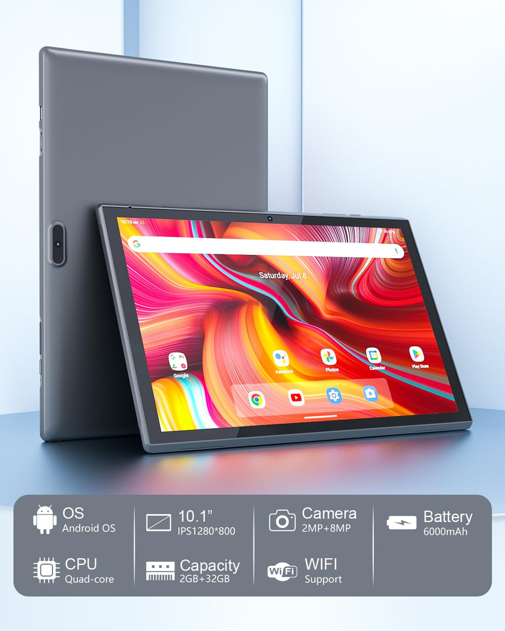 10 Inch Android Tablet 32GB ROM 2GB RAM V437