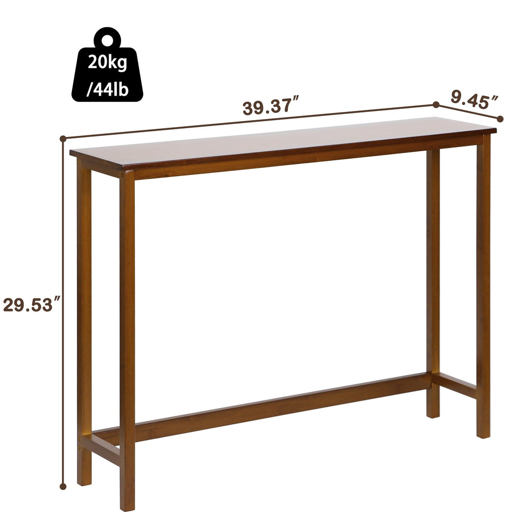 Bamboo Narrow Wood Console Table H433702