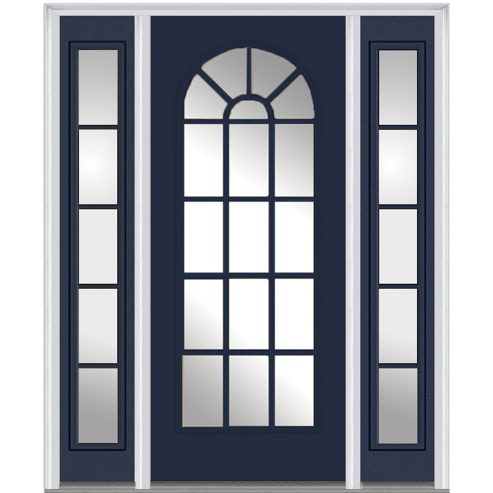 Steel Left Hand In-swing Prehung Front Door with Sidelites R9938