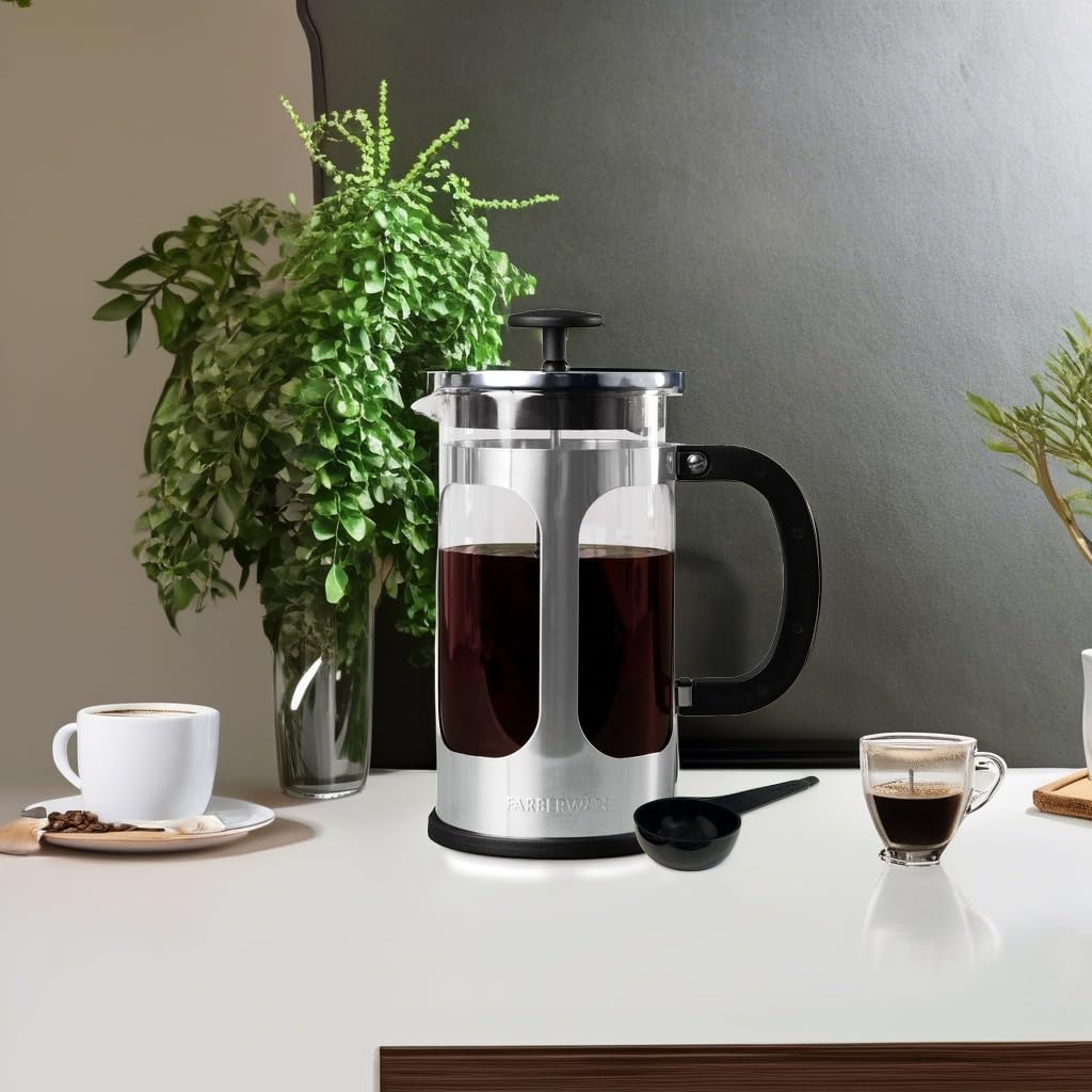 8 Cup Stainless Steel French Press Coffee Maker F11461