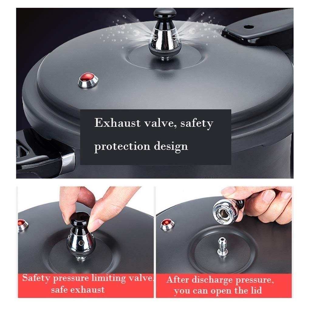 Stainless Steel Dishwasher Safe Cadmium Free Pressure Cooker Black 3L D792