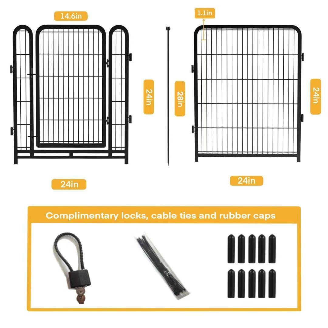 24 inch 16 Panels Metal Dog Playpen K8307