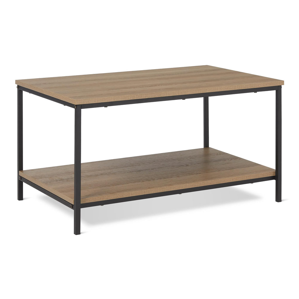 Rectangular Wooden Coffee Table with Bottom Shelf Q258
