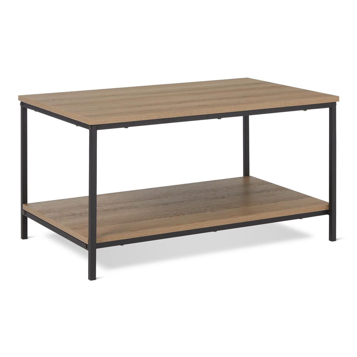Rectangular Wooden Coffee Table with Bottom Shelf Q258