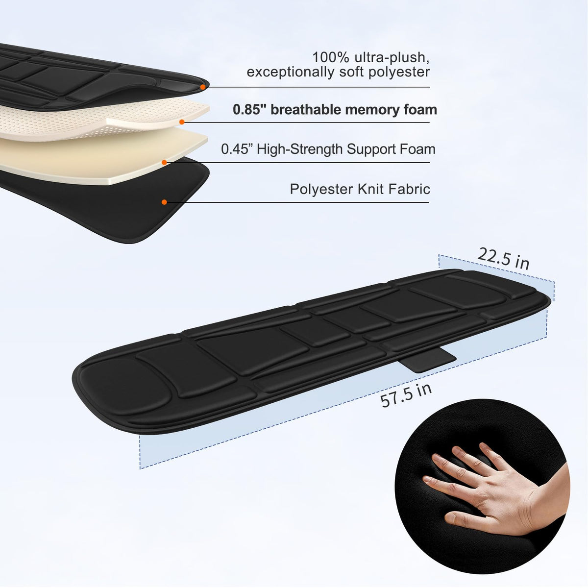 Heated Vibration Full Body Massage Mat with Lumbar Support Cushion Y20502