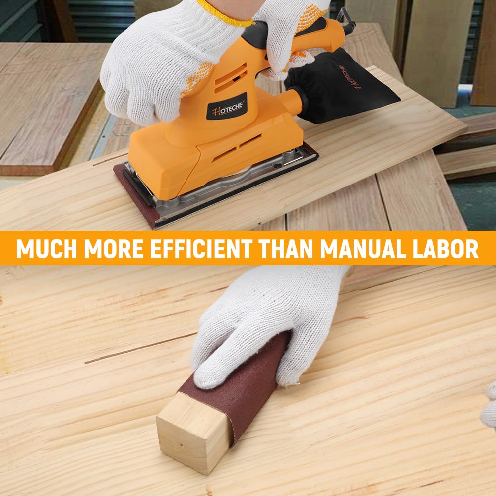 3.17 Amp Variable Speed Orbital Sander with Dust Bag T776