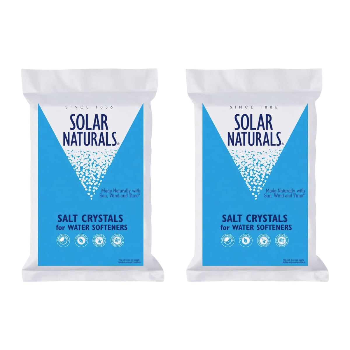 Salt Crystals for Water Softeners, 2 x 40 lb W550440