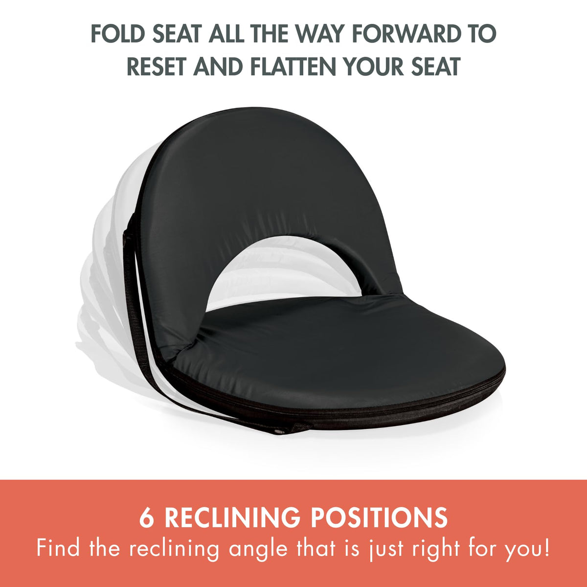 Portable Reclining Stadium Seat with Back Support N60009