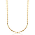 18K Solid Gold 3.8MM Cuban Curb Link Chain Necklace K6709