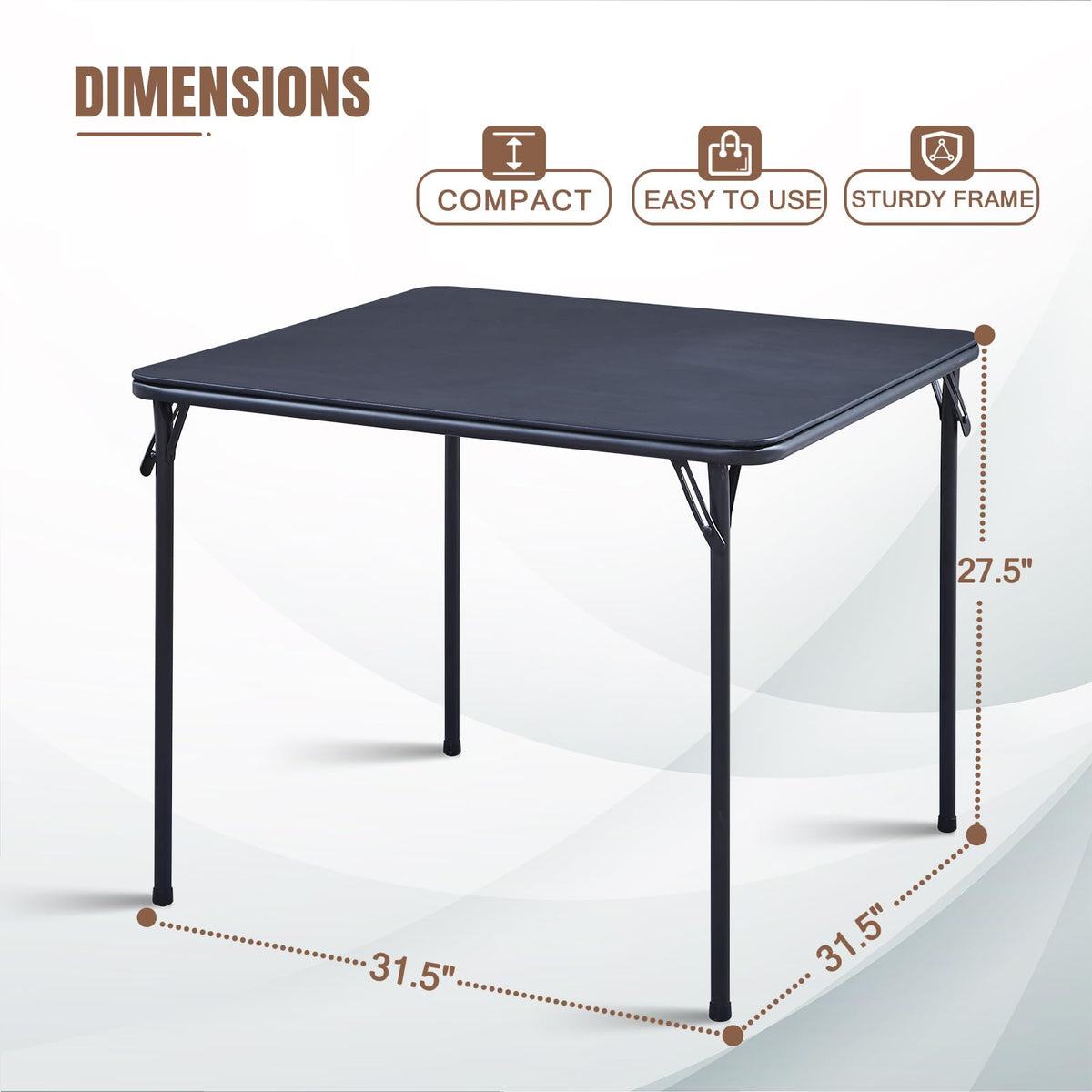Black 32x32 Folding Table U19156