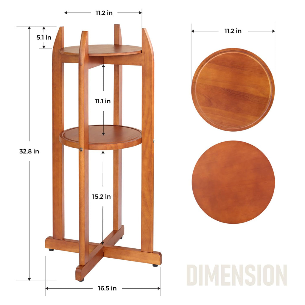 Solid Wood Water Dispenser Stand with 2 Shelves C522