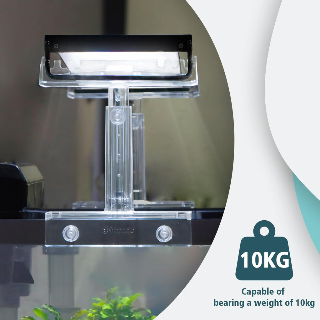 Adjustable Clear Acrylic Aquarium Light Riser Stand 2pcs R9558