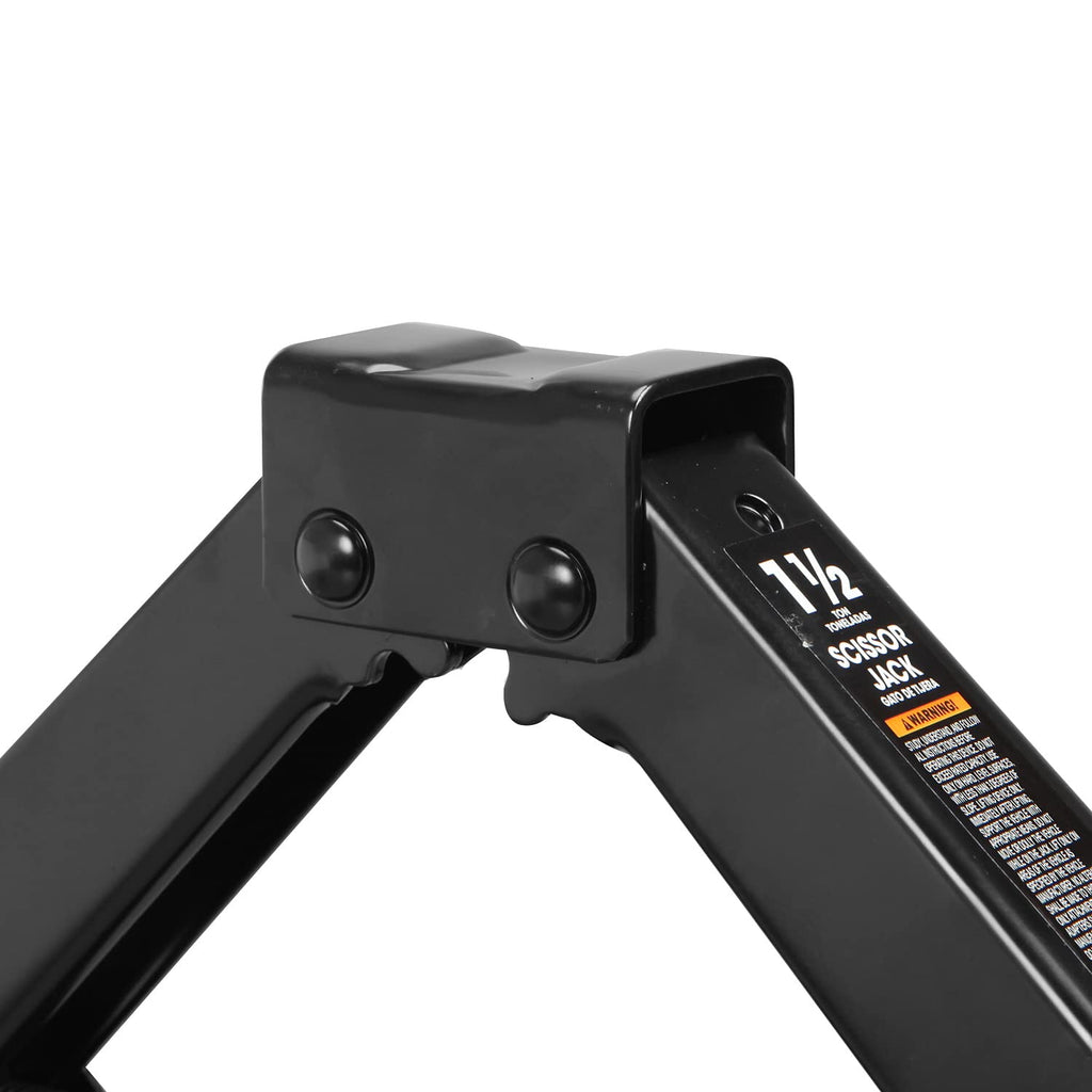 Steel Scissor Lift Jack Car Kit, 1.5 Ton Capacity, Black A401