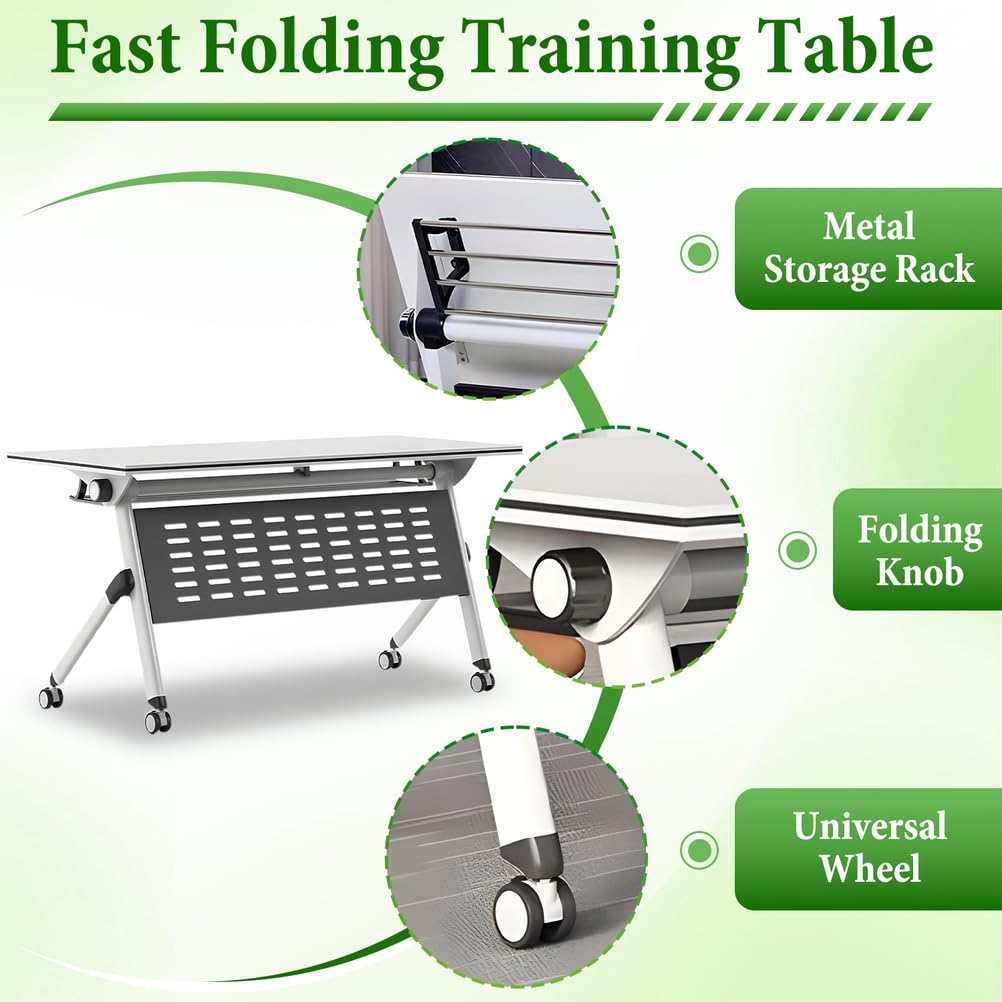 Portable Resin Flip Training Table 55x24x30 Inch O548