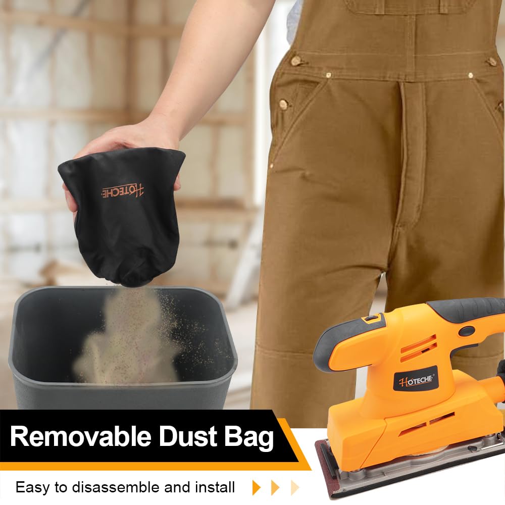 3.17 Amp Variable Speed Orbital Sander with Dust Bag T776