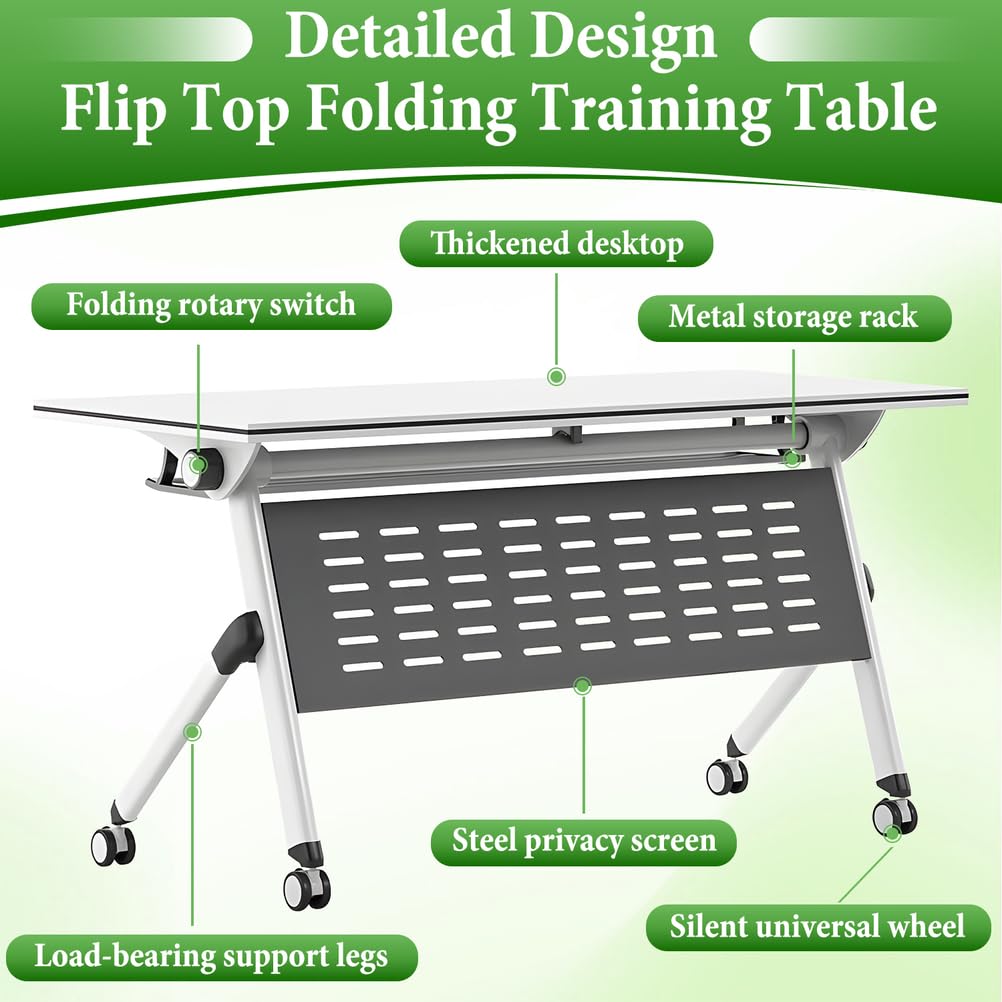Portable Resin Flip Training Table 55x24x30 Inch O548
