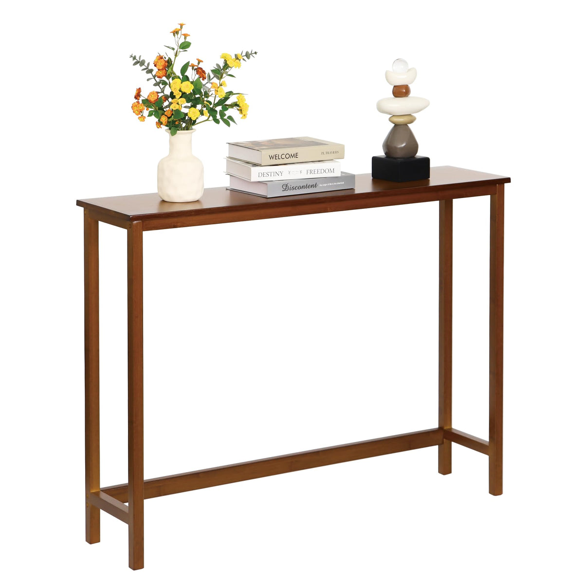 Bamboo Narrow Wood Console Table H433702