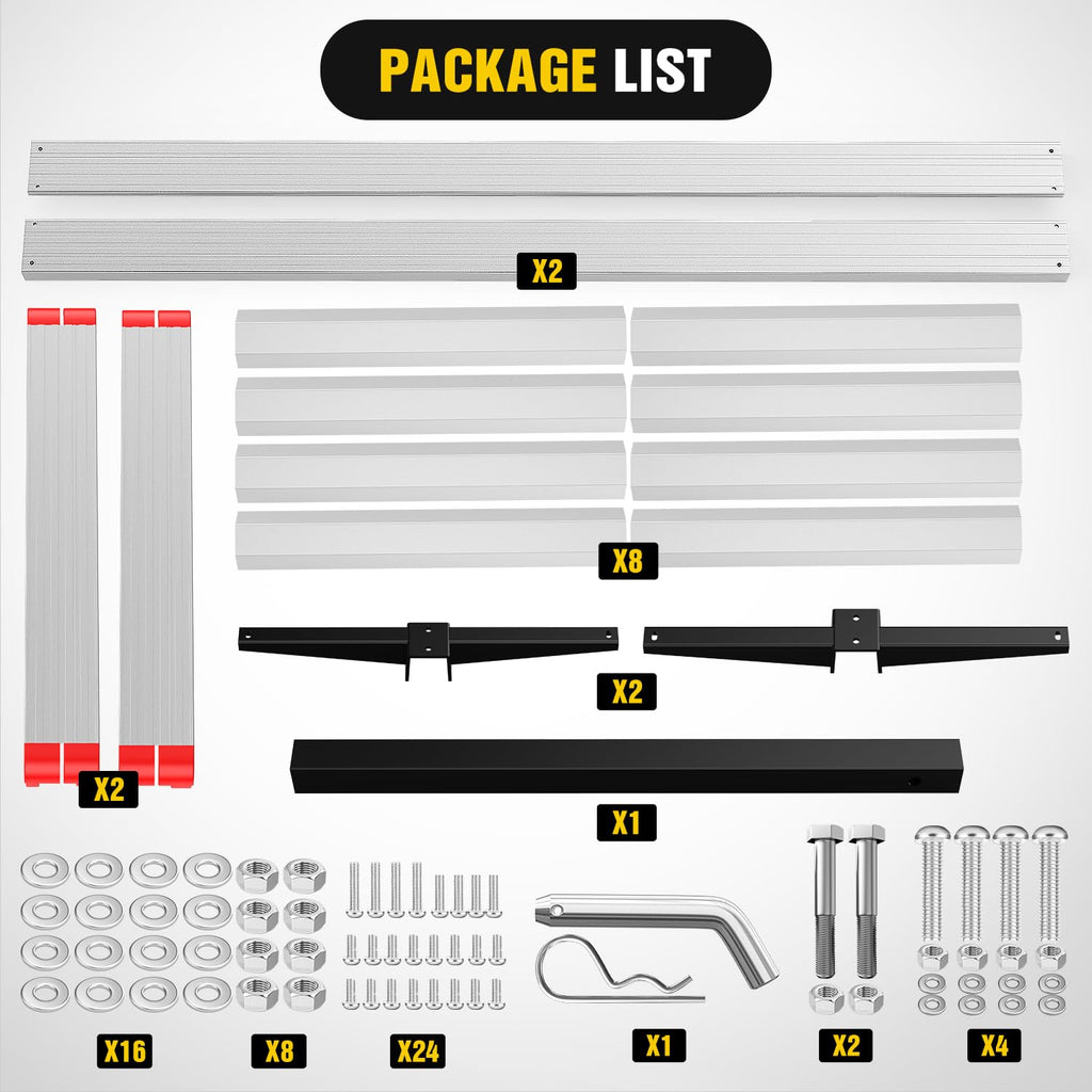 Aluminum Hitch Cargo Carrier 60" x 22" x 3.25" 500 lbs Cargo Basket for 2" Receiver V66919
