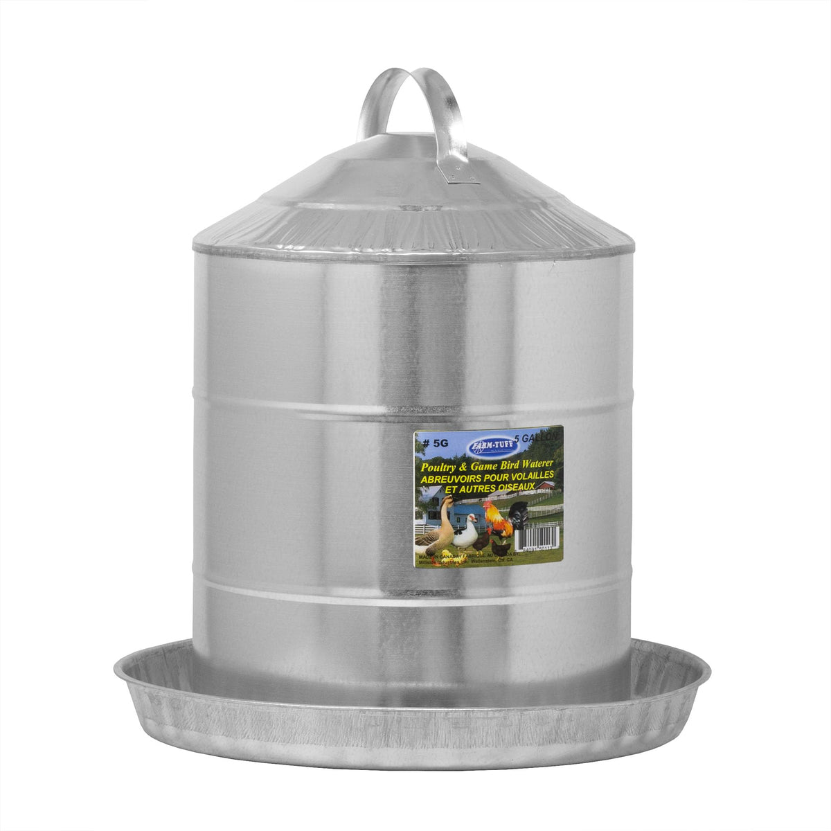 Galvanized 5 Gallon Poultry Waterer I67183