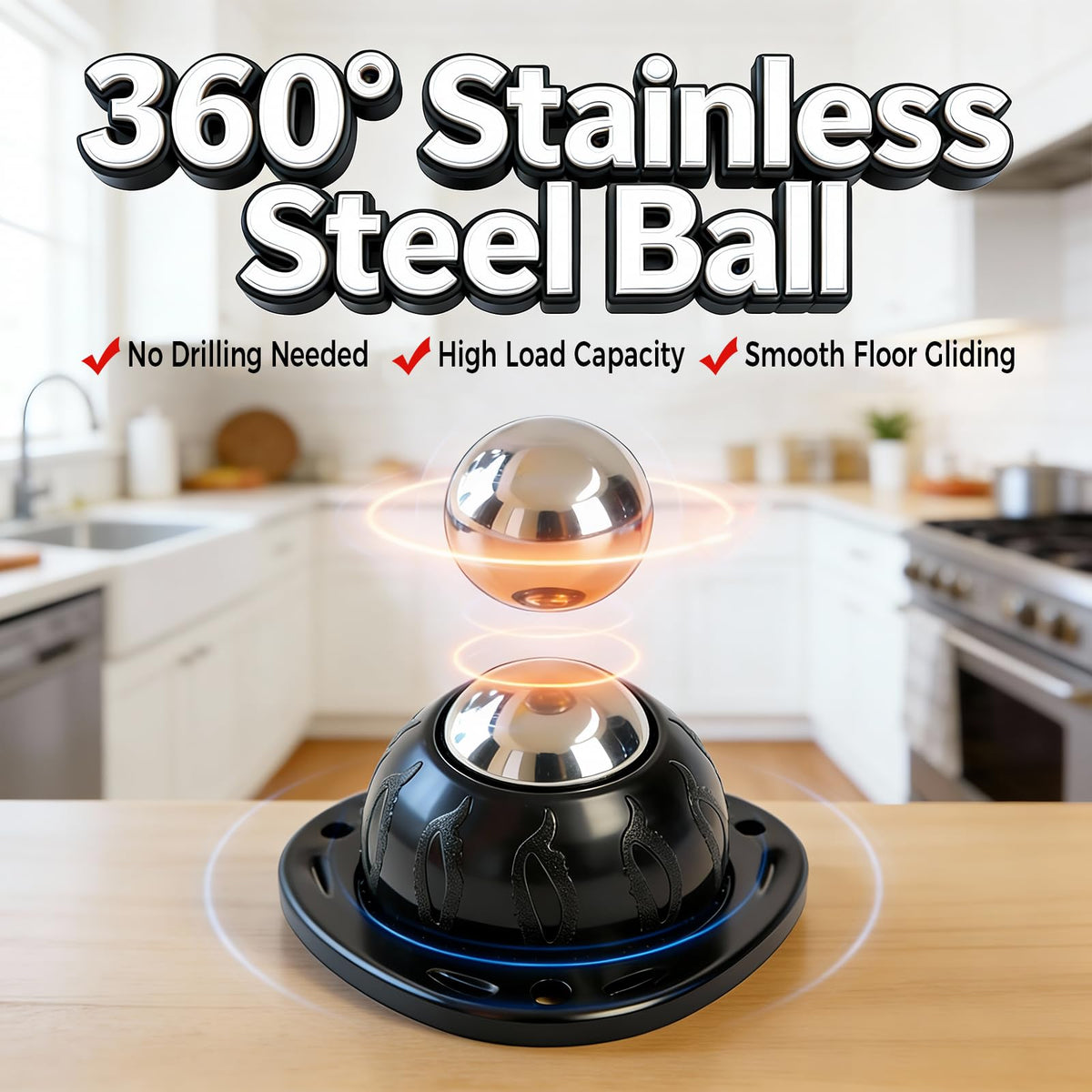 4 Pack Self Adhesive Swivel Casters S36580