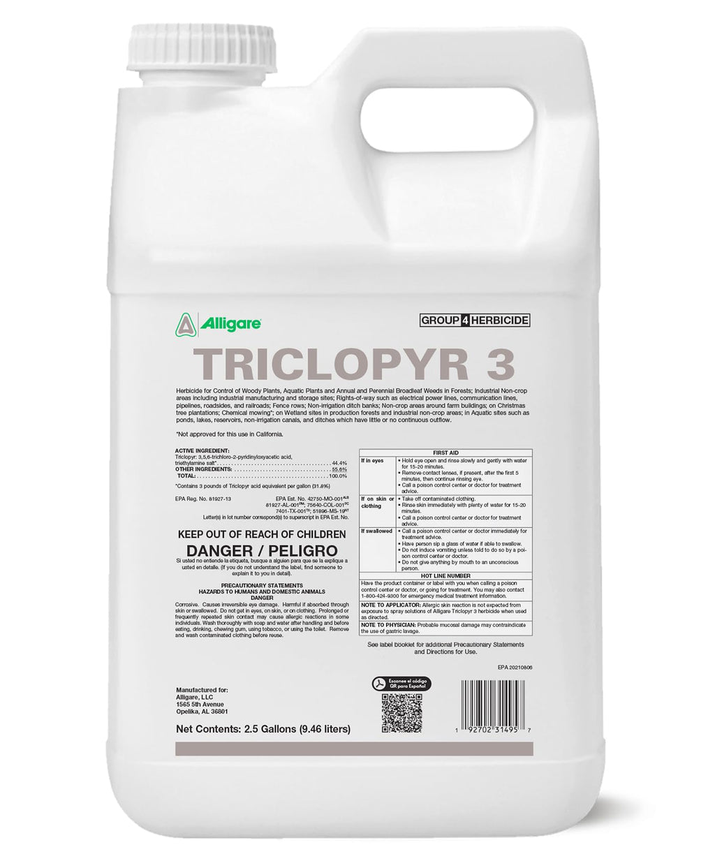 Triclopyr 3 Herbicide 2.5 Gal I66098