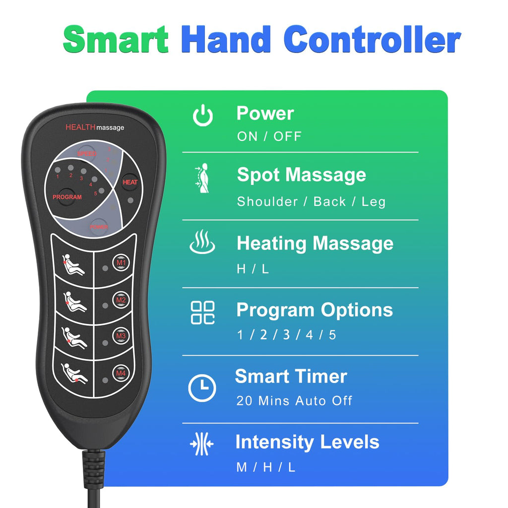 Heated Vibration Full Body Massage Mat with Lumbar Support Cushion Y20502