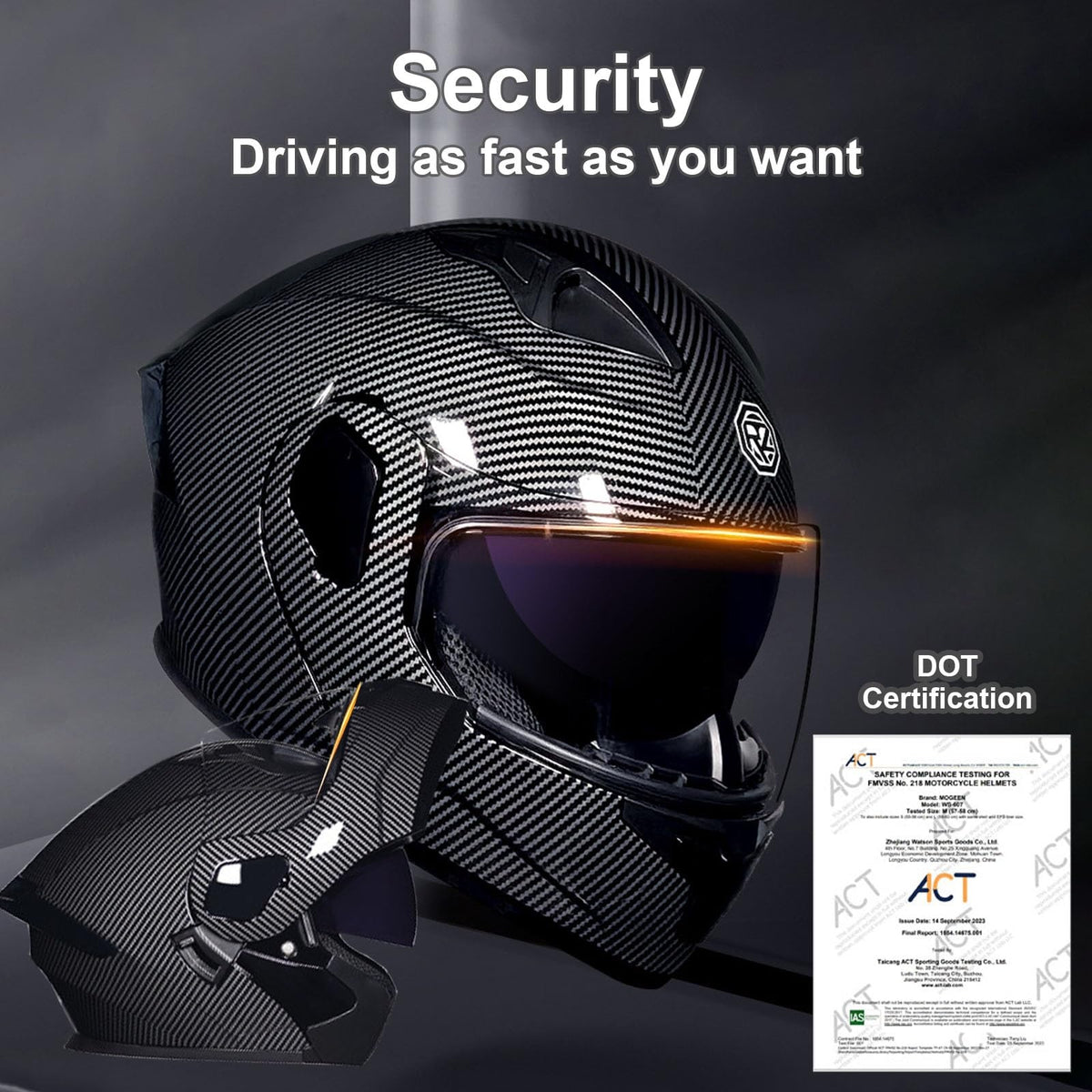 Modular Bluetooth Motorcycle Helmet DOT Approved Dual Visor Flip up M742804