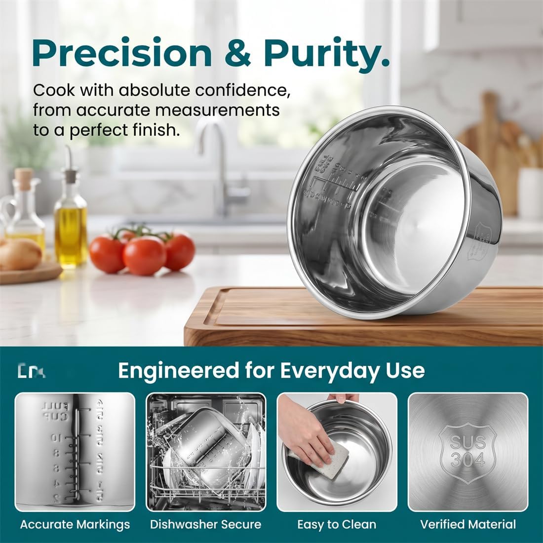 Stainless Steel 3L Rice Cooker Inner Pot Y616615