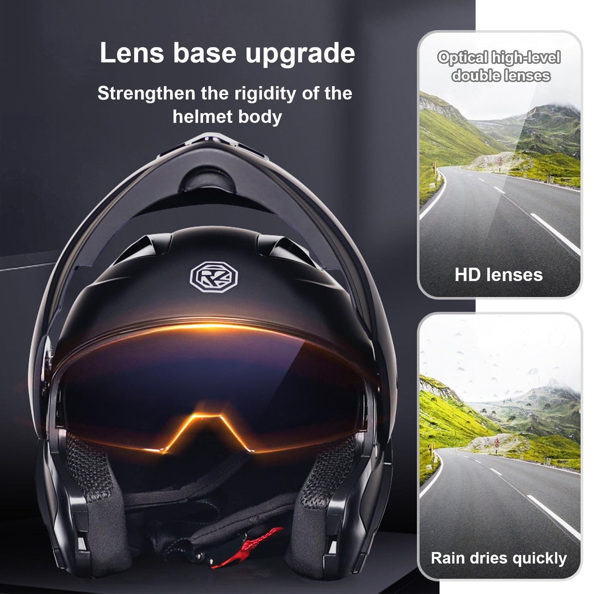 Modular Bluetooth Motorcycle Helmet DOT Approved Dual Visor Flip up M742804