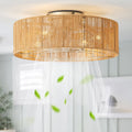 20" Rattan Ceiling Fan with Lights G65401