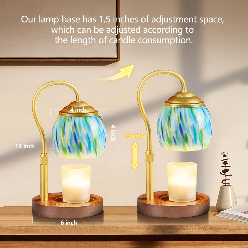 Blue Glass Candle Warmer Lamp H254518