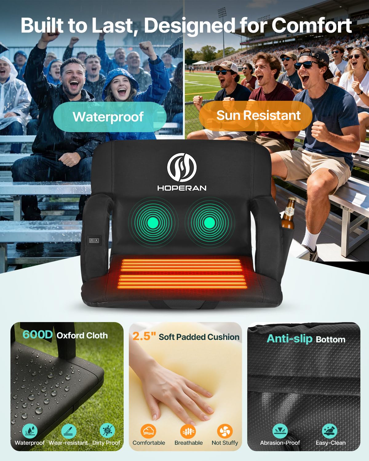 Massage Heated Stadium Seats for Bleachers N2465
