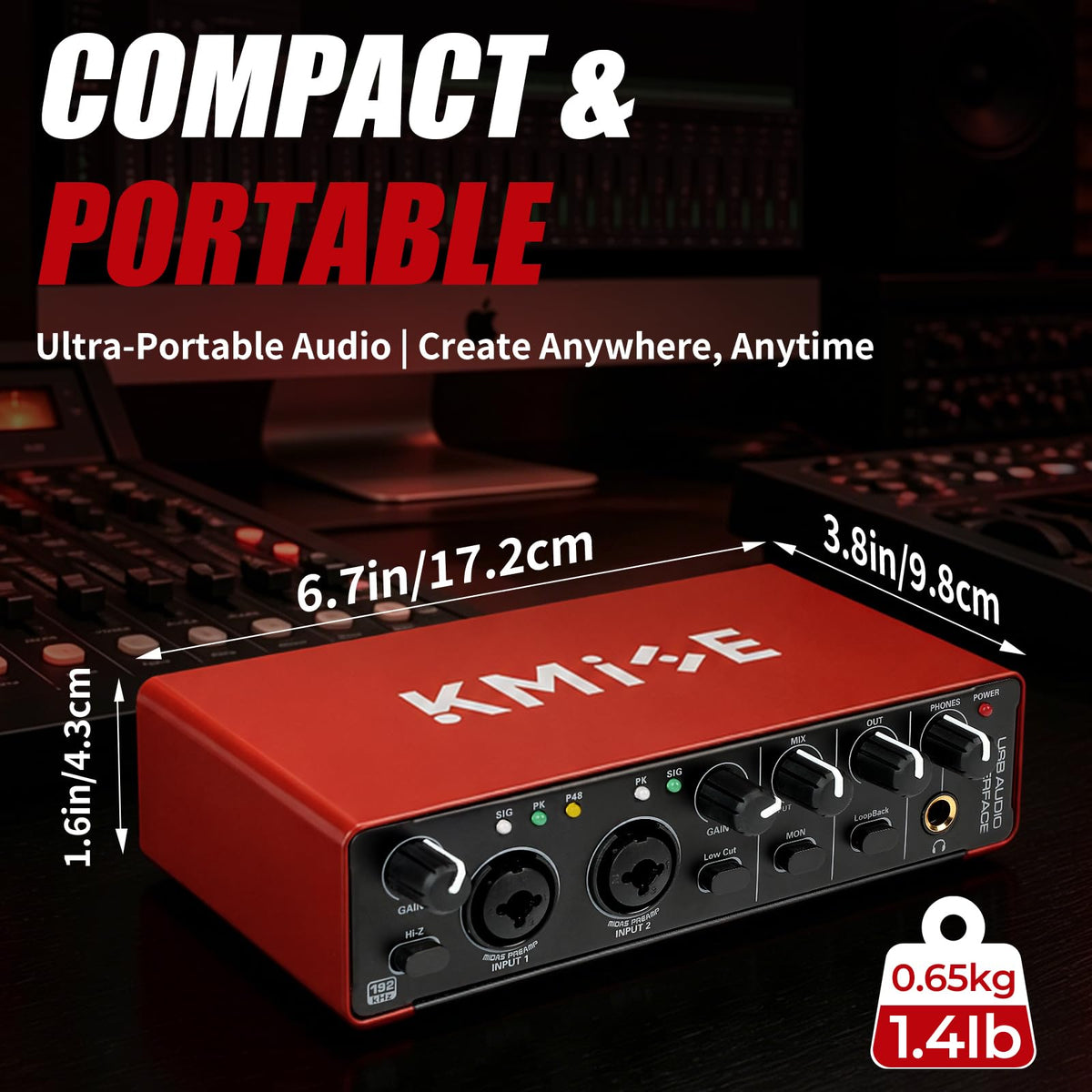 USB Audio Interface with 48V Phantom Power J33449