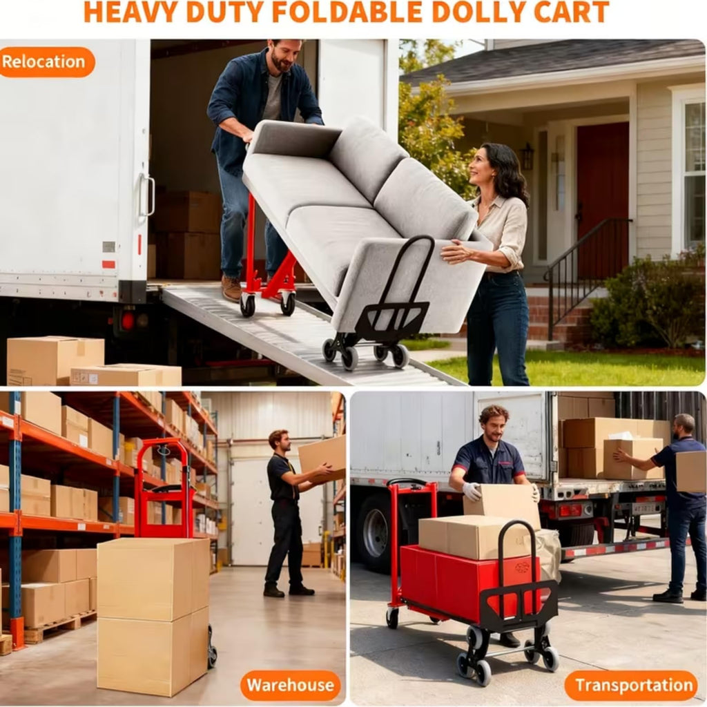 Heavy Duty 1000 LBS 4-in-1 Convertible Steel Hand Truck D1443