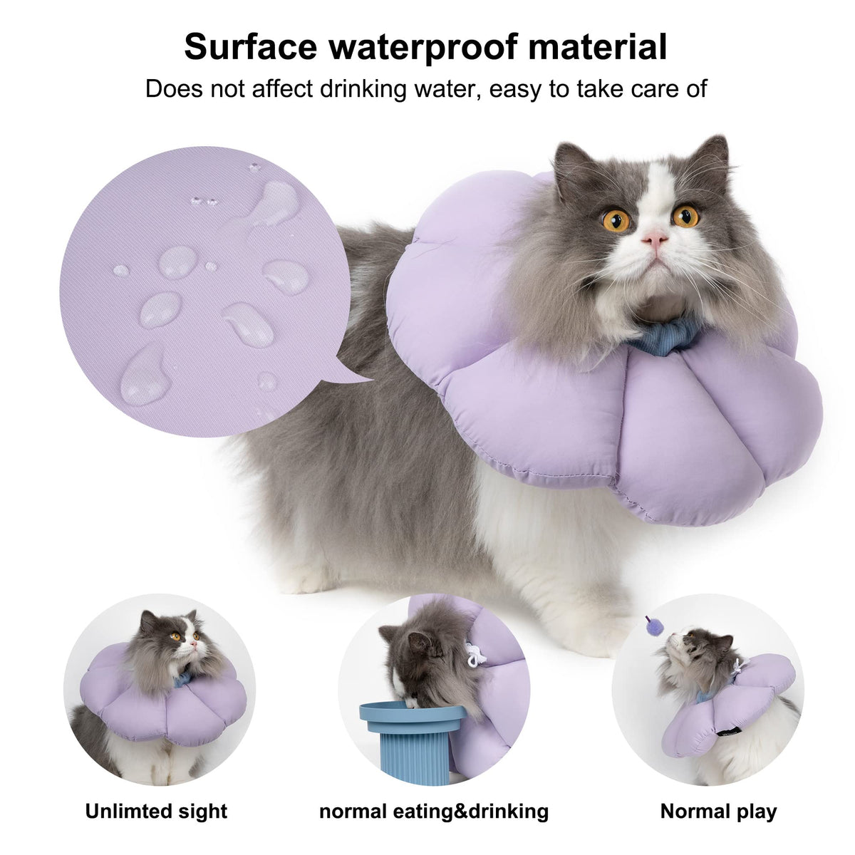 Waterproof Cat Recovery Cone Collar J8652