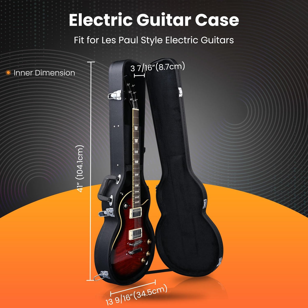 Electric Guitar Hard Shell Case, Black B6195