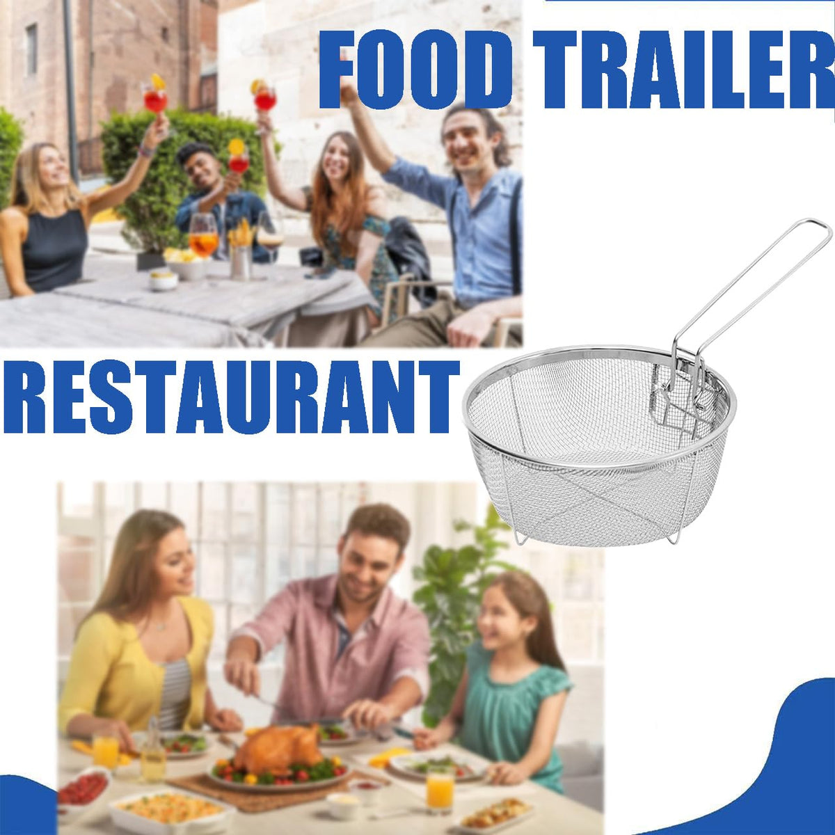 9 Inch Stainless Steel Deep Fry Basket with Handle G2737