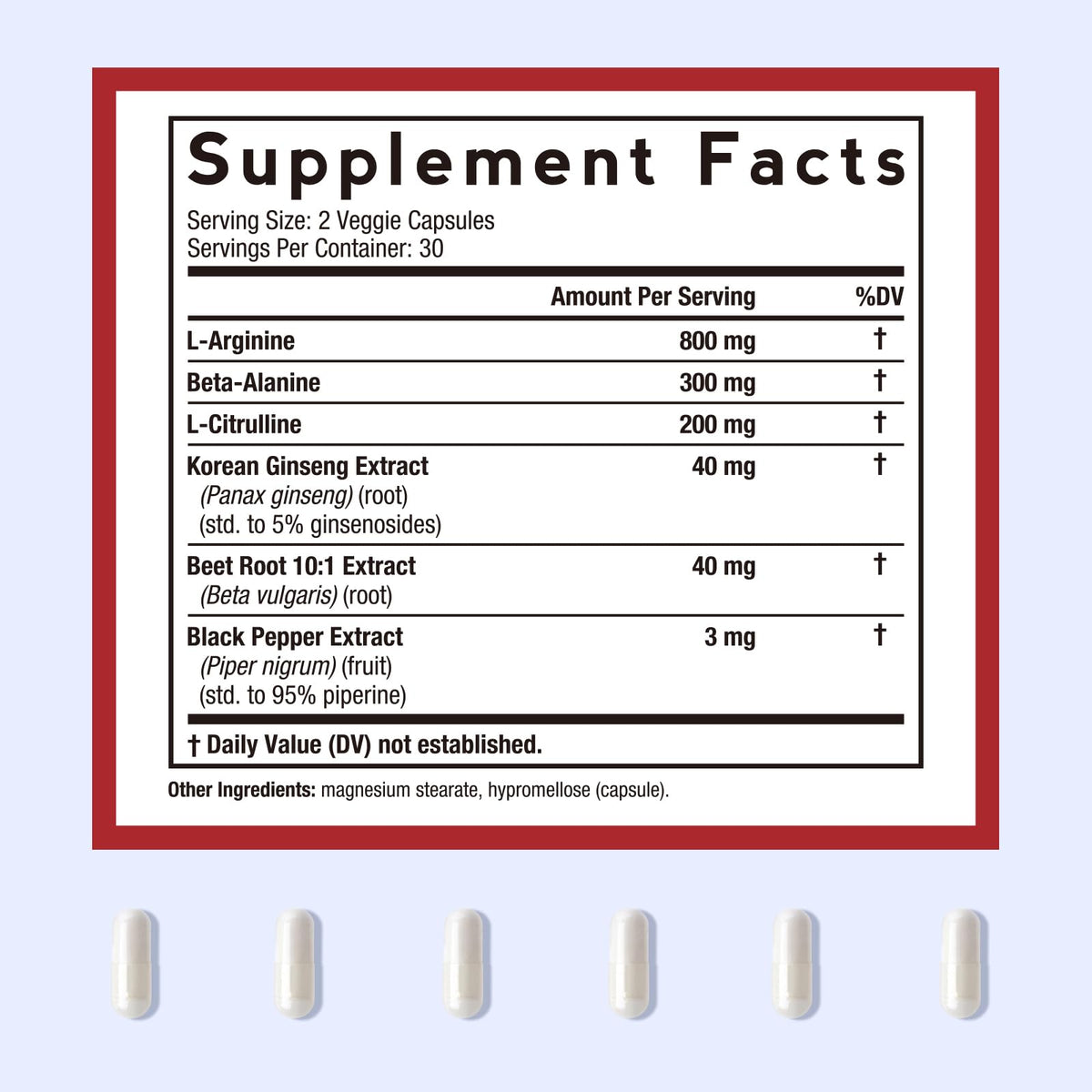 Nitric Oxide Booster 1380 mg 60 Vegan Caps G880